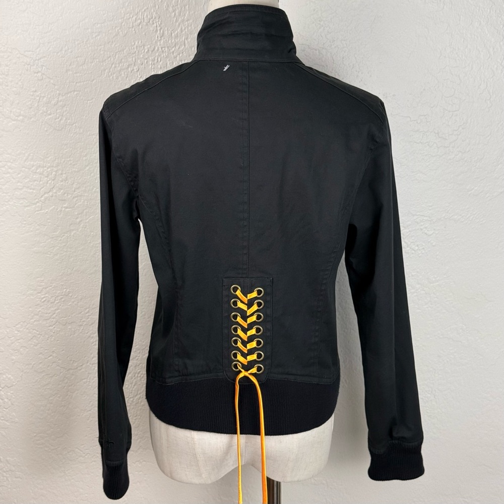 Touch by Alyssa Milano‎ Pittsburgh Steelers Lace-Up Back Jacket/SizeS/Black&Gold
